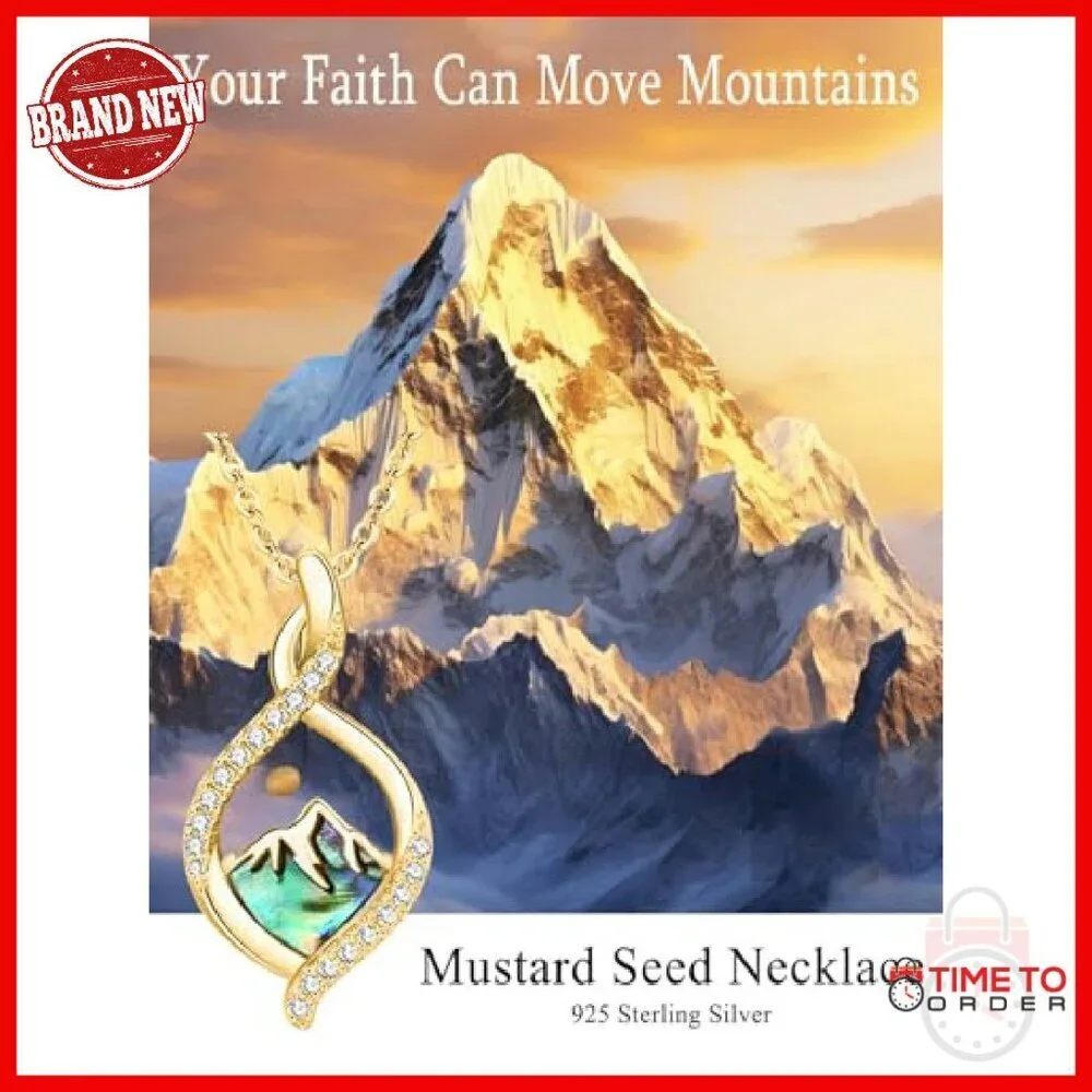 Sterling Silver Mustard Seed Pendant Necklace 20in Faith Jewelry Gift